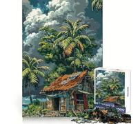 Cabaña Tropical Junto al mar Rompecabezas para Adultos 1000 Piezas Habilidad analítica Ocio Escapada Encaja a la perfección Regalo de Temporada (38x52cm)