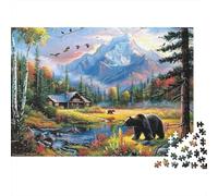 Cabane de montagne 38x26cm/1000pcs Puzzles Adaptés Aux Adultes Et Aux Personnes Âgées De 14 ANS Et Plus