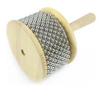 Cabasa de madera de acero inoxidable, instrumento de percusión manual con cuentas de metal para adultos, música grupal, educación musical