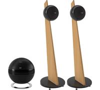 Cabasse 2x Riga 2 negro mate / roble natural + The Pearl Sub negro mate - Sistema de altavoces 2.1, Subwoofer inalámbrico, 1000 W