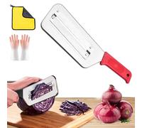 Cabbage Shredder, 2025 New Stainless Steel Shredder Slicer with Two Sharp Blades, Shredders Knife for Vegetables, A Perfect Combo of Knife and Shredders-ideal for Prepping Fruits, Vegetables (White)
