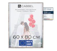 CABBEL 1x Marco 60x80 cm Marco Roble Oscuro 1-Pack | Marco Documento, Collage, Póster | Marco Póster Madera MDF Cristal Acrílico | Marco, Marco Puzzle, Cuadros, Marco Foto para Colgar