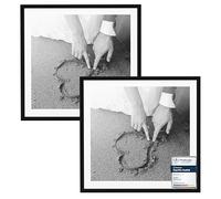 CABBEL 2X marco de fotos 60x60 cm Negro 2-Pack | marco de documentos, collage, póster | marco de madera MDF con acrílico | marco de fotos, marco de rompecabezas, fotos, marco de fotos para colgar
