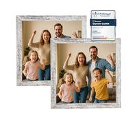 CABBEL Marco de fotos 25x25 cm abedul - 2 unidades - marco decorativo con frontal acrílico - ideal para fotos, certificados, pósteres y decoración