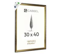 CABBEL Marco de fotos Celli 30 x 40 cm dorado - Marco grande de pared estilo antiguo - Acrílico irrompible - Para pósteres, certificados, impresiones artísticas - Para decoración clásica, casa