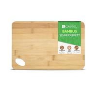 CABBEL Tabla de cortar de bambú 20 x 15 cm - Compacto y ecológico con mango - Doble cara, higiénico y duradero - Ideal para frutas, verduras, quesos y aperitivos