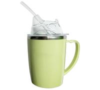 Cabeadores para ancianos, copa para beber ancianos, 350 ml de tazas de salud de ancianos para ancianos para ancianos para copa de ancianos con copa de vaso de precipitado de acero inoxidable con asa