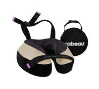 Cabeau Almohadas de cuello de viaje para aviones, la evolución del cuello, TNE S3, diseño de espuma viscoelástica de apoyo para vuelos de larga distancia, correas de asiento acoplables y soporte de