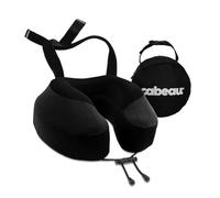Cabeau Evolution S3 Travel Pillow - Correas para asiento de avión - Ensures Your Head Won't Fall Forward - Relax with Plush Memory Foam - Quick-Dry Fabric Keeps You Cool and Dry (Indigo).., Jet negro,