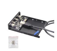 Cabecera de panel frontal USB HUB, cable conector de 19/20 pines a 4 adaptadores de placa base USB 3.0 para PC de 3.5 pulgadas