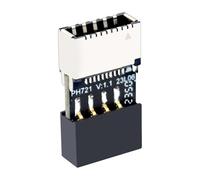 Cabecera de placa base - Adaptador USB de 3x2 cm, conector tipo E | Convertidor de chasis, extensión macho de alta velocidad a hembra tipo E para computadora de escritorio con puerto de 9 pines Conexi