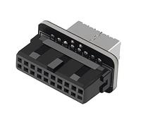 Cabecera Interna USB 3.0 a USB 3.1/3.2 Tipo C Adaptador Frontal Tipo E Convertidor de 20 Pines a 19 Pines para Conector Vertical de Placa Base