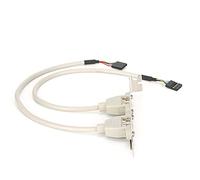 Cabecera USB Interna, Cabecera USB 2.0 2 Puertos USB 2.0 Plug and Play Expansión del Panel Frontal con Placa de Ranura para Computadora