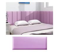 Cabecero autoadhesivo, panel tapizado impermeable con acolchado anticolisión 3D, cabecero tamaño queen, ideal para decorar la pared del dormitorio infantil (color: morado, tamaño: 160 x 50 c