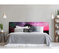 Cabecero Cama PVC Árbol y Cielo Rosa 100x100cm | Disponible en Varias Medidas | Cabecero Ligero, Elegante, Resistente y Económico