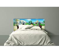 Cabecero Cama PVC Dragon Ball Super Comida de Personajes |115x60cm | Producto Oficial y Original | Cabecero Ligero, Elegante, Resistente y Económico | DBS