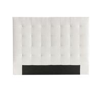 Cabecero capitoné en tejido beige 140 cm HALCIONA