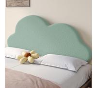 Cabecero con Forma de Nube Francesa, Cojín Removible y Lavable, Cabecero Lindo en Forma de Nube, Almohadilla Suave Para la Cabecera, Gran Respaldo Matcha green 135*65*10 cm(53.15*25.59*3.94 in)