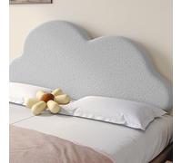 Cabecero con Forma de Nube Francesa, Cojín Removible y Lavable, Cabecero Lindo en Forma de Nube, Almohadilla Suave para la Cabecera, Gran Respaldo Light Gray 120 * 65 * 10 cm(47.24 * 25.59 * 3.94 in)