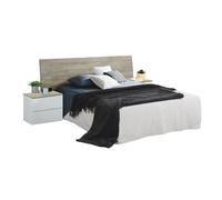 Cabecero con mesitas new dreams blanco mate - roble alaska 176x96 cm (cabezal) / 50x41,5x34 cm (mesita)