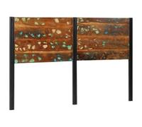 Cabecero de 160 cm de madera recuperada y hierro - Cabecero de madera maciza para cama | Diseño rústico para dormitorio y sala de estar | duradero y elegante