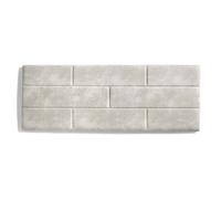 Cabecero de cama 150 ladrillos tela antimanchas 152x57x5 blanco roto efecto granito