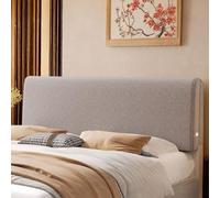 Cabecero de Cama con Almohada Gris 79" King tapizado cojín de Pared Tablero de vellón Gran reposacabezas Soporte Lumbar Respaldo almohadón de Lectura para mesita de Noche Dormitorio