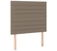 Cabecero de cama de 2 piezas, color topo, 90 x 5 x 78/88 cm, tejido moderno, cabecero para marcos de cama, funda de alta calidad, fácil montaje, ideal para dormitorios y habitaciones de invitados