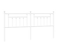Cabecero de cama de metal blanco de 200 cm - cabecero de cama de alta calidad para dormitorio moderno, duradero y estable, perfecto para cama de matrimonio, solución elegante para mayor comodidad
