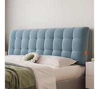 Cabecero de Cama Grande Rectangular con Soporte para Lectura Respaldo tapizado almohadón de cabecera Color Azul 74 8 x 23 x 4 Pulgadas