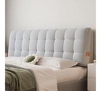 Cabecero de Cama Grande Rectangular con Soporte para Tabla de Lectura Respaldo tapizado almohadón de cabecera Gris 59 x 23 x 2 Pulgadas