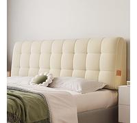 Cabecero de Cama Grande Rectangular con Soporte para Tabla de Lectura Respaldo tapizado almohadón de cabecera Color Beige Individual 35 x 23 x 4 Pulgadas