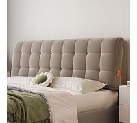 Cabecero de Cama Grande Rectangular con Soporte para Tabla de Lectura Respaldo tapizado almohadón de cabecera Color Caqui 63 x 23 x 4 Pulgadas