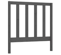 vidaXL Cabecero de Cama Dormitorio Cabezal Tapizado Decoración Acolchado Protector Elástico Prueba Polvo Madera Maciza de Pino Gris 95x4x100 cm