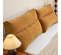 Cabecero de Cama marrón de 70 Pulgadas tamaño California King Grande para Lectura con Respaldo Soporte Lumbar cojín de Felpa almohadón extraíble litera sofá Dormitorio tapizado