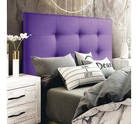 Cabecero de cama Morado de 70 cm.de Alto-Mod. Tennessee-Varias Medidas-Cabecero Tapizado en Polipiel- Cabeceros Originales-Cabeceros para Niños, Juvenil, Matrimonio-Cabezal de Colgar (90x70, Morado)