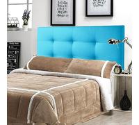 Cabecero de Cama Turquesa 70 cm.de Alto-Mod. Tennessee-Varias Medidas-Cabecero Tapizado en Polipiel- Cabeceros Originales-Cabeceros para Niños, Juvenil, Matrimonio-Cabezal de Colgar (Turquesa, 135x70)