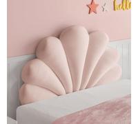 Cabecero de concha para cama de 140 a 160 cm, cojín de pared, decoración de cama infantil, algodón PP suave, acolchado de pared para dormitorio, para sentarse en la cama, decoración de habitación