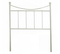 Cabecero de forja Modelo Belcázar Hecho a Mano en Nuestros talleres Andaluces. Disponible en Varias Medidas y Colores. (para Cama de 105 cm, Blanco con Pátina Oro)