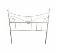 Cabecero de forja Modelo Valverde De Camino, Hecho a Mano en Nuestros Talleres Andaluces. Disponible en Varias Medidas y Colores (para Cama de 150 Cm, Blanco con Pátina Oro)