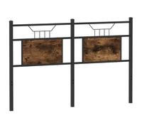 Cabecero de madera de roble ahumado de 137 cm para cama | Alta calidad de madera y acero | duradero y elegante | diseño moderno de dormitorio | fácil montaje