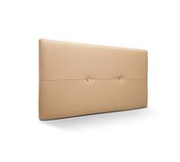 Cabecero de Madera Jazmin, tapizado Acolchado en Polipiel Color Beige. Cabeceros Madera para Dormitorio | Cama Matrimonio | Cama Juvenil | Camas de 105 cm, 90 cm, 80 cm