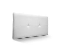 Cabecero de Madera Jazmin, tapizado Acolchado en Polipiel Color Blanco. Cabeceros Madera para Dormitorio | Cama Matrimonio | Cama Juvenil | Camas de 105 cm, 90 cm, 80 cm