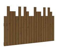 Cabecero de madera maciza de pino, 127,5 x 80 cm, color marrón miel, montaje en pared para cama, natural y duradero, protege la pared y le da estilo