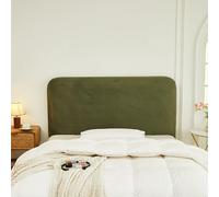 Cabecero de terciopelo grueso para cama de matrimonio y cama de matrimonio tamaño queen, suave, lavable, a prueba de polvo, funda de sofá verde, 150 cm, mejora el estilo y la comodidad de tu
