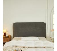 Cabecero de terciopelo suave para cama de matrimonio o cama de matrimonio tamaño queen, lavable, a prueba de polvo, acolchado grueso, color gris, 200 cm, elegante y protección para tu dormitorio