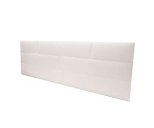 Cabecero doble cube tapizado ladrillo habitación principal color blanco 166x54x3 cm