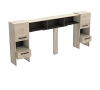 Cabecero dormitorio principal watson color roble kronberg y roble waterford habitación matrimonio doble 135/140/150 cm