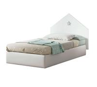 MUEBLES PITARCH | Cabecero Cama 90 Infantil con Estrella, Dormitorio Juvenil, Blanco, 80x100x1,6cm Modelo Sweet