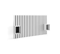 Cabecero kroma con mesitas de noche integradas blanco 107,2x195,7x22,4 cm